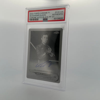 PSA Authentic - 1/1 - Alexander Albon #CACAA - Black Printing Plate - Autograph