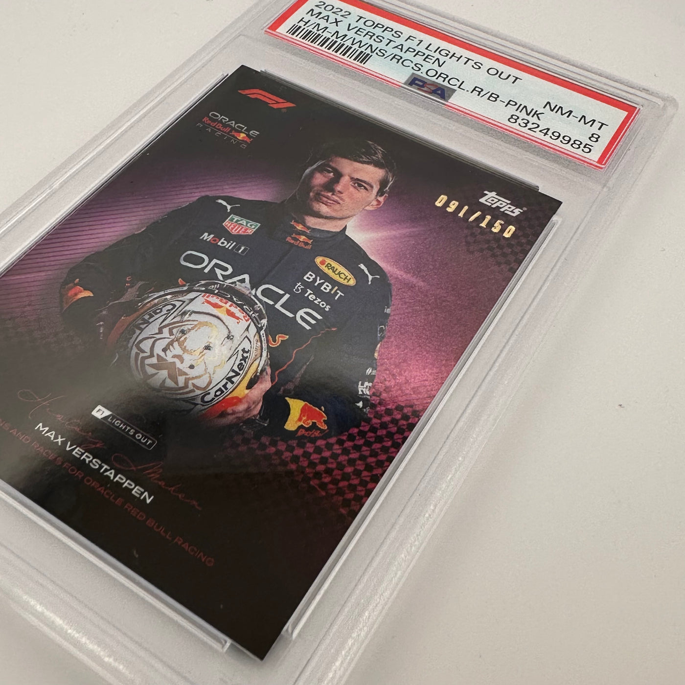 PSA 8 - /150 - Max Verstappen - History Maker - Pink