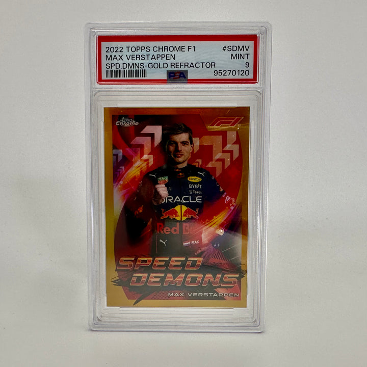 PSA 9 - 34/50 - Max Verstappen #SDMV - Speed Demons - Gold Refractor