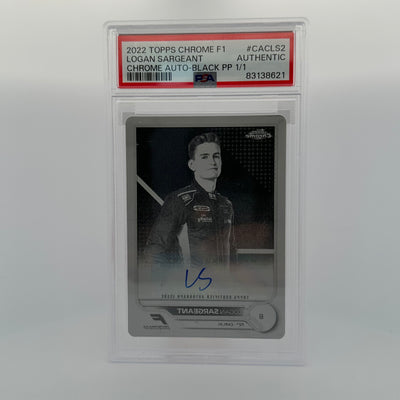 PSA Authentic - 1/1 Logan Sargeant #CACLS2 - Black Printing Plate - Autograph