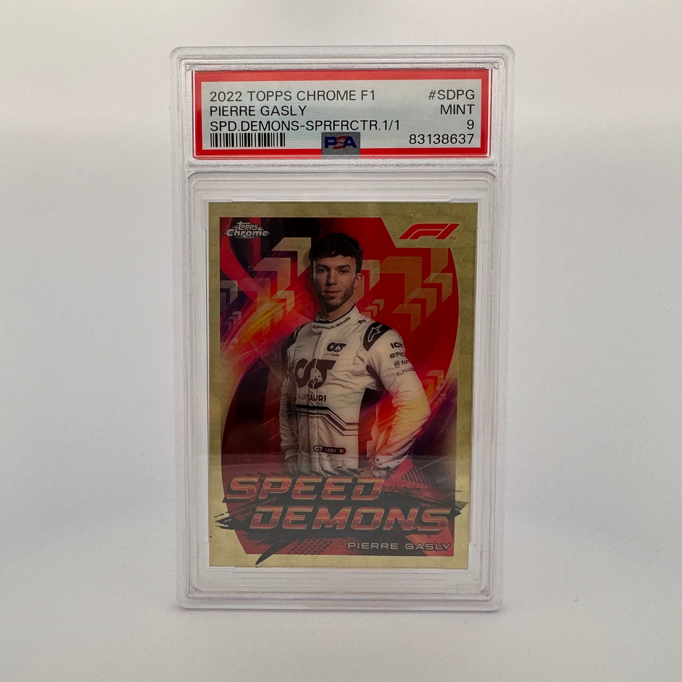 PSA 9 - 1/1 - Pierre Gasly #SDPG - Speed Demons - Superfractor