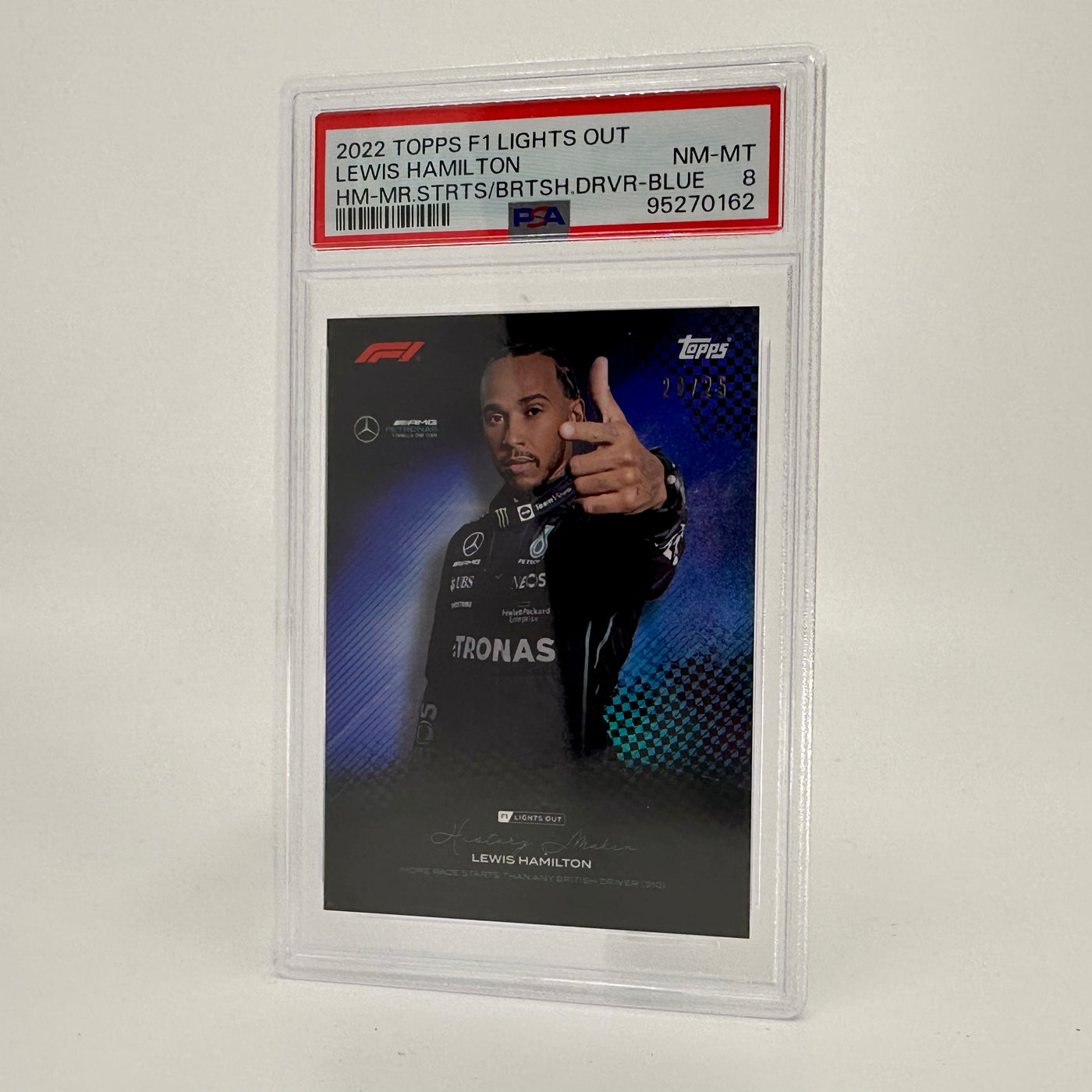 PSA 8 - 20/25 Lewis Hamilton - History Maker - Blue