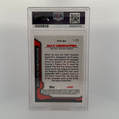 PSA 10 - 11/25 - Max Verstappen #PTPMV - Path To The Podium - Orange Refractor