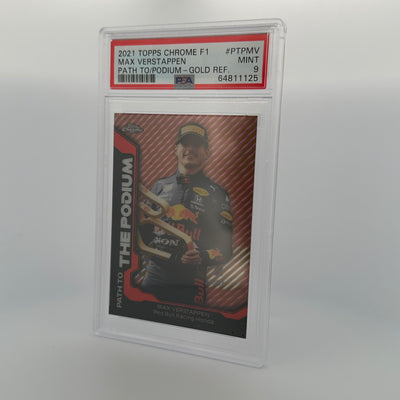 PSA 9 - 27/50 - MAX VERSTAPPEN #PTPM - PATH TO THE PODIUM - GOLD REFRACTOR