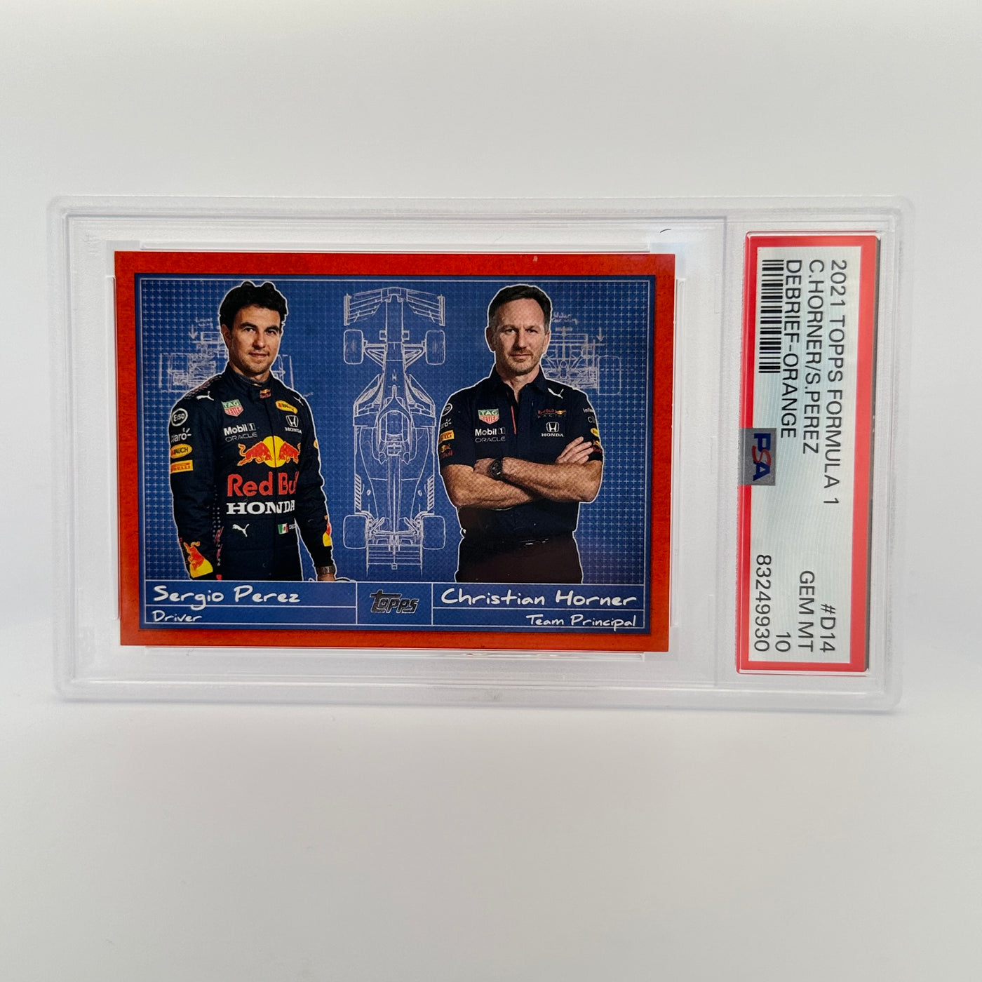 PSA 10 - 24/25 - Sergio Perez/christian Horner - Debrief #D14 - Orange