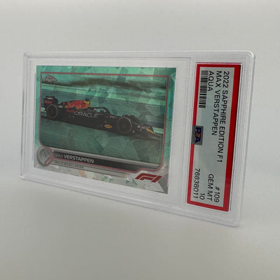 PSA 10 - 22/99 - MAX VERSTAPPEN #109 -   SAPPHIRE EDITION - AQUA