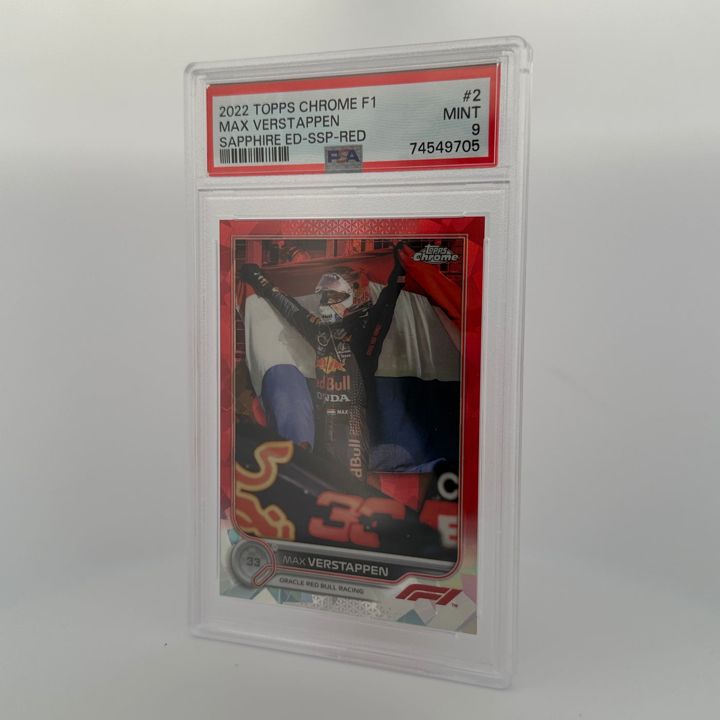 PSA 9 - 1/5 Max Verstappen #2 - Sapphire Edition - SSP - Red