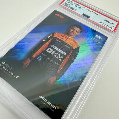 PSA 8 - 10/25 Lando Norris - Blue - 2022 Topps Lights Out