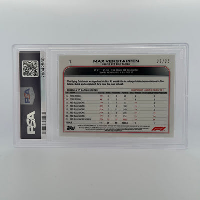 PSA 9 - 25/25 - MAX VERSTAPPEN #1 - SAPPHIRE EDITION - ORANGE