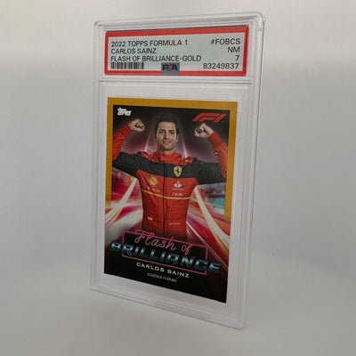 PSA 7 - 19/50 - Carlos Sainz #FOBCS - Flash Of Brilliance  - Gold