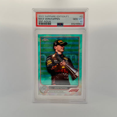 PSA 10 - 16/99 - Max Verstappen #3 - Sapphire Edition - SSP - Aqua