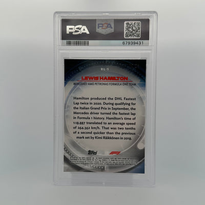 PSA 9 - 10/25 - LEWIS HAMILTON #RL1 - REDLINERS - ORANGE REFRACTOR