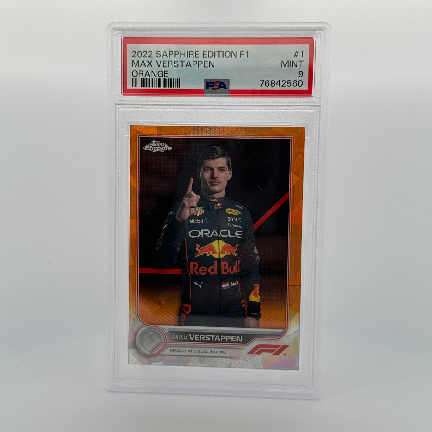 PSA 9 - 25/25 - MAX VERSTAPPEN #1 - SAPPHIRE EDITION - ORANGE