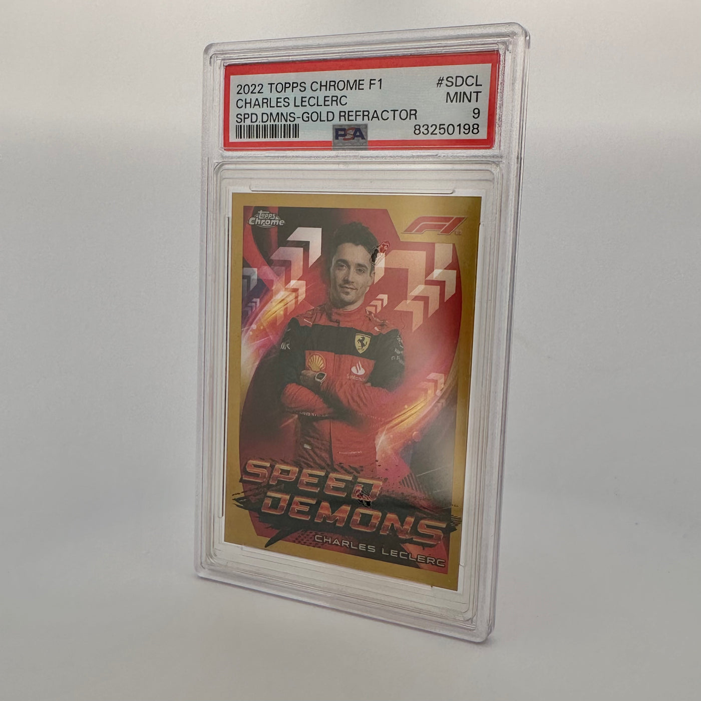 PSA 9 - 34/50 - Charles Leclerc #SDCL - Speed Demons - Gold Refractor