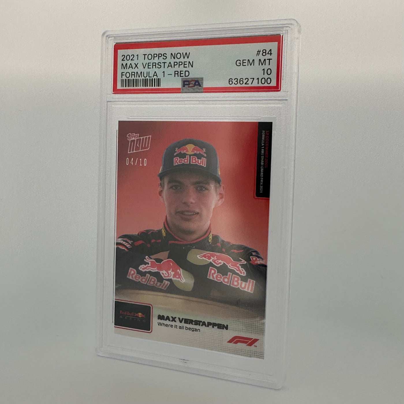 PSA 10 - 04/10 - Max Verstappen  #84 - Red