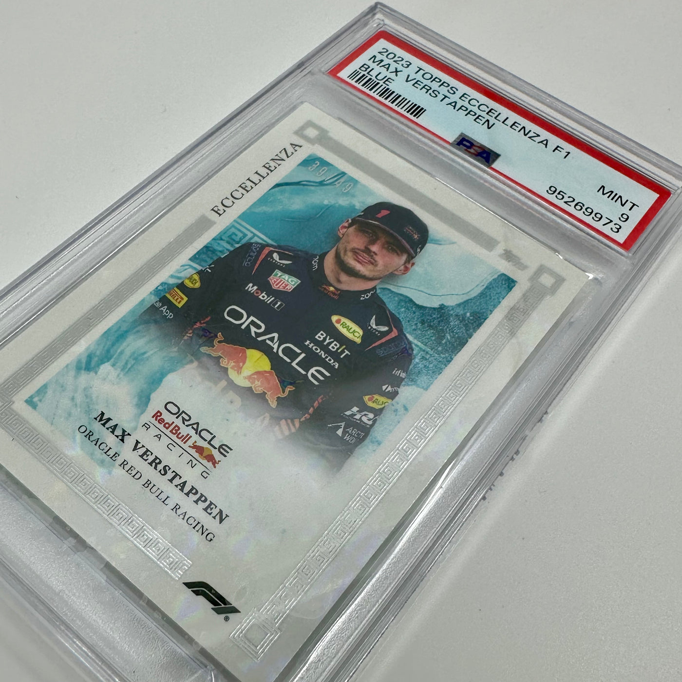 PSA 9 - 39/49 - Max Verstappen - Blue - 2023 Eccellenza