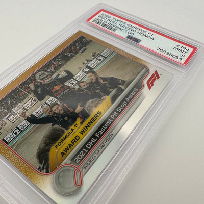 PSA 9 - 47/50 - RED BULL RACING HONDA #194 - GOLD REFRACTOR