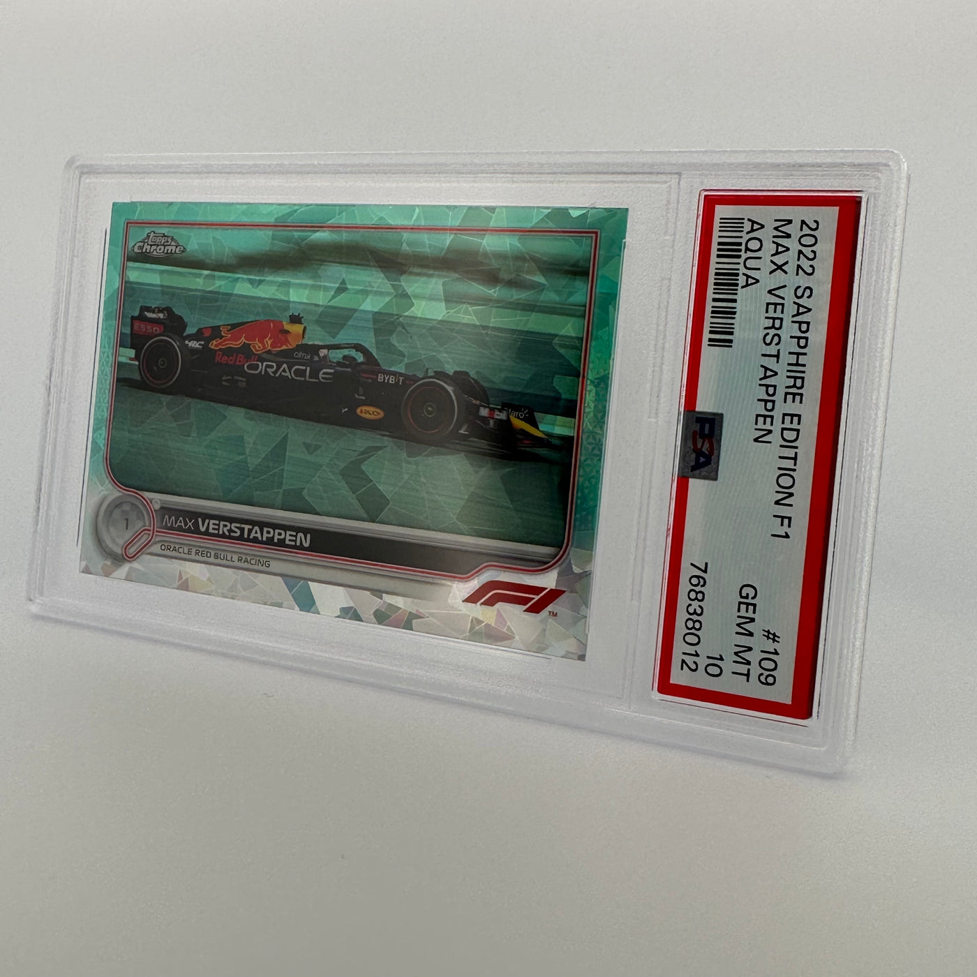 PSA 10 - 37/99 - MAX VERSTAPPEN #109 - SAPPHIRE EDITION - AQUA