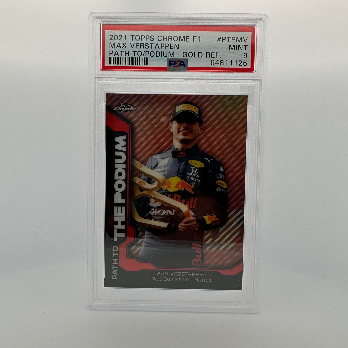 PSA 9 - 27/50 - MAX VERSTAPPEN #PTPM - PATH TO THE PODIUM - GOLD REFRACTOR