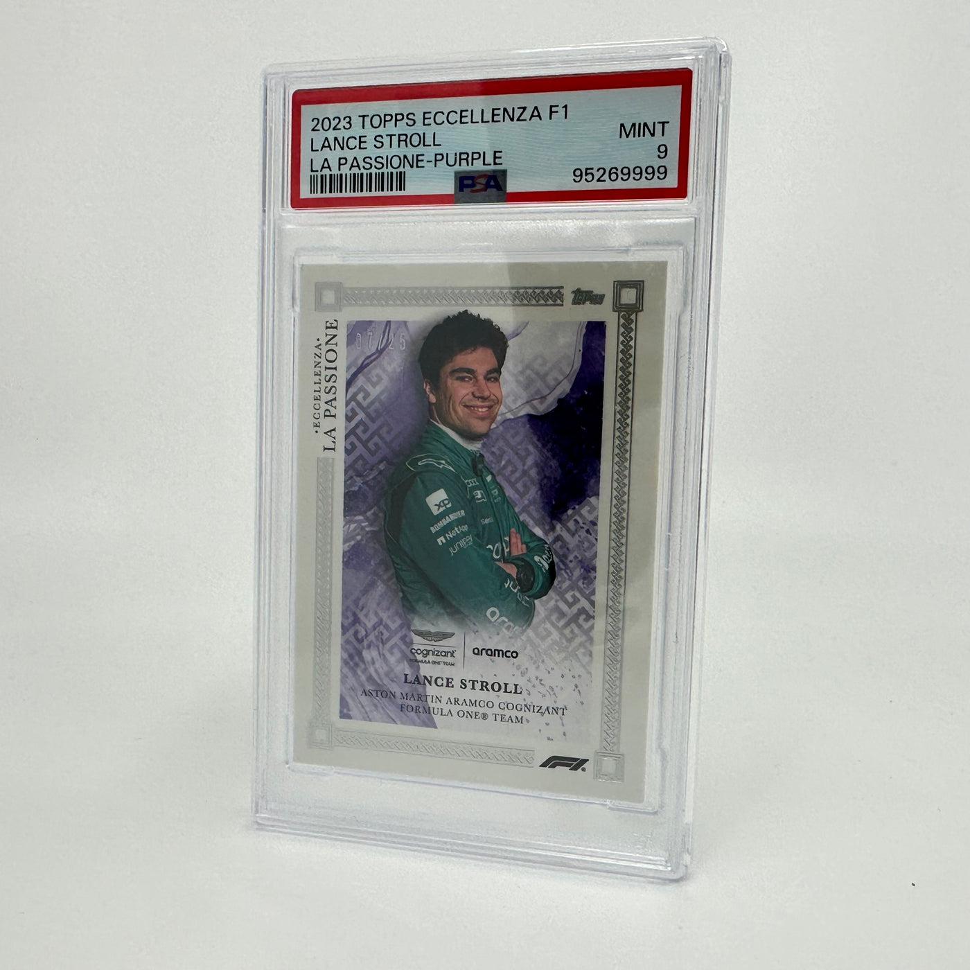 PSA 9 - 07/25 Lance Stroll - Purple - 2023 Eccellenza La Passione