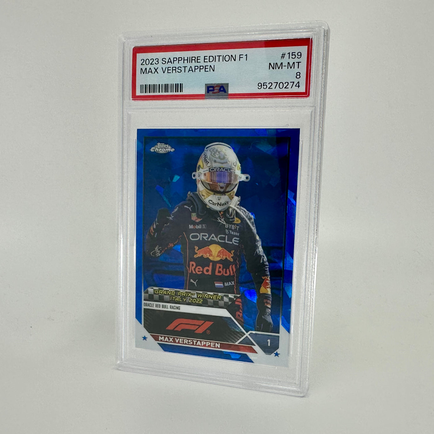 PSA 8 - Max Verstappen #159 - Sapphire - 2023 Topps Chrome