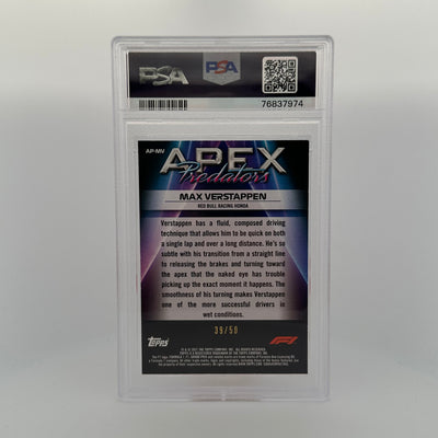 PSA 8 - 39/50 - Max Verstappen #APMV - Apex Predators - Gold