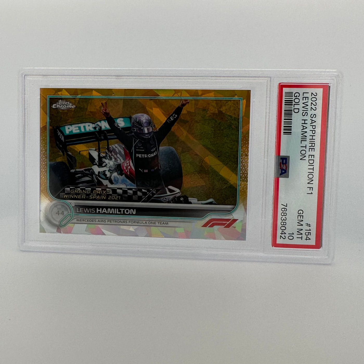 PSA 10 - 06/50 - LEWIS HAMILTON #154 - SAPPHIRE EDITION - GOLD