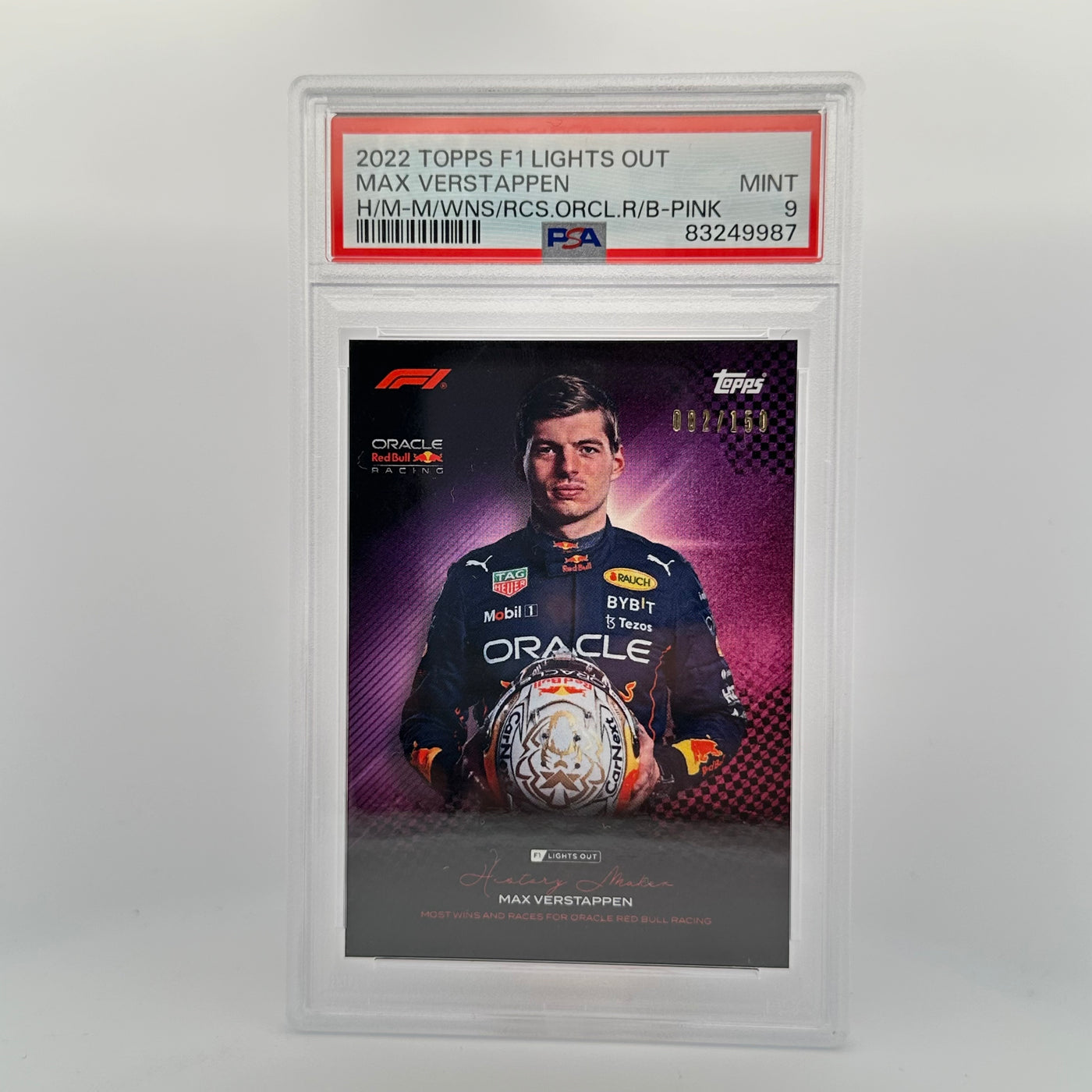 PSA 9 - /150 - Max Verstappen - History Maker - Most Wins And Races For Oracle Red Bull Racing - Pink