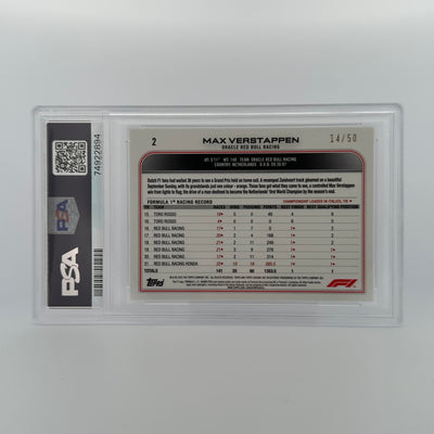 PSA 9 - /50 MAX VERSTAPPEN #2 - SAPPHIRE EDITION -  SSP - GOLD