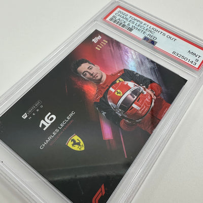 PSA 9 - 03/10 - Charles Leclerc - Black & White - Red