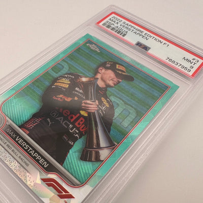 PSA 9 - 38/99 - MAX VERSTAPPEN #3 - SAPPHIRE EDITION - SSP - AQUA