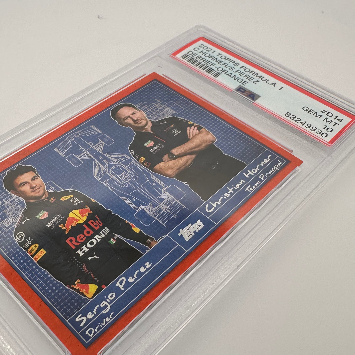 PSA 10 - 24/25 - Sergio Perez/christian Horner - Debrief #D14 - Orange