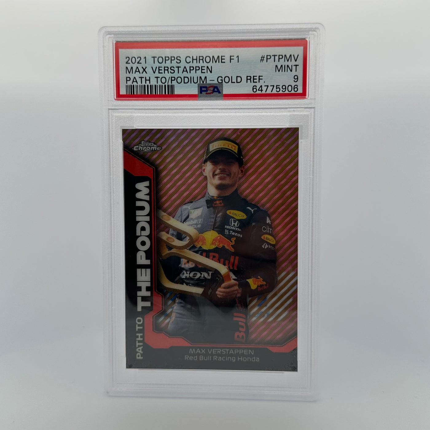 PSA 9 - 29/50 - MAX VERSTAPPEN # PTPMV - PATH TO THE PODIUM - GOLD REFRACTOR