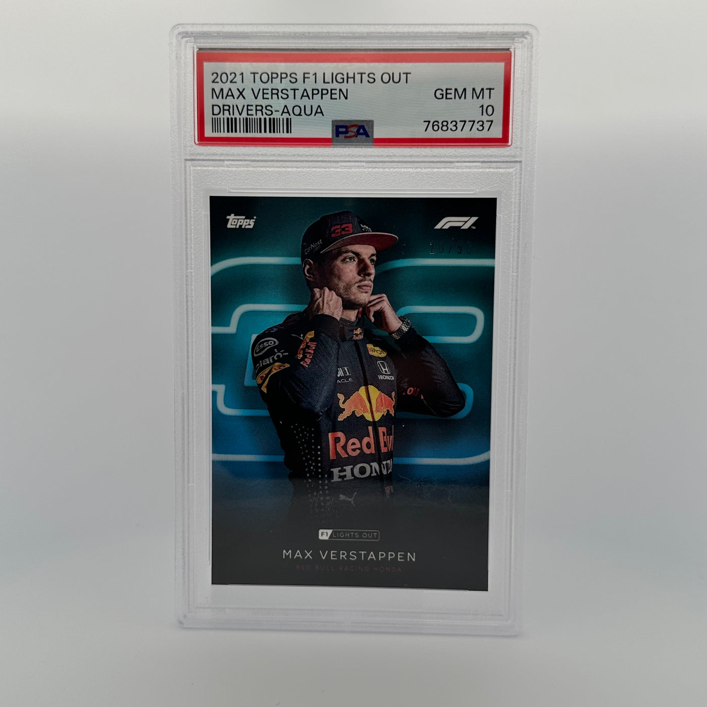 PSA 10 - 20/50 - MAX VERSTAPPEN - DRIVERS - AQUA