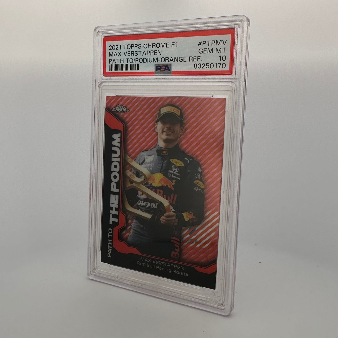 PSA 10 - 11/25 - Max Verstappen #PTPMV - Path To The Podium - Orange Refractor