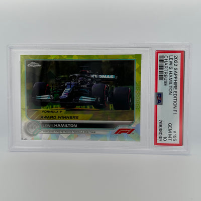 PSA 10 - 004/199 - LEWIS HAMILTON #195 - SAPPHIRE EDITION - CHARTREUSE