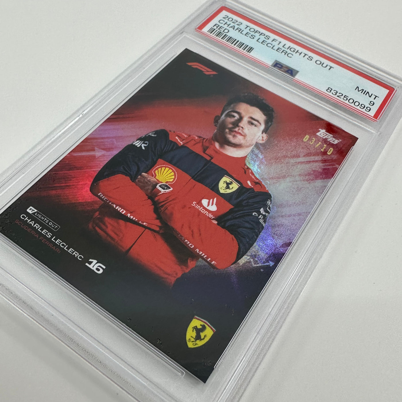 PSA 9 - 03/10 - Charles Leclerc - Red