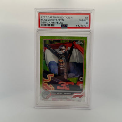 PSA 8 - /199 - Max Verstappen #2 - Sapphire Edition - SSP - Chartreuse