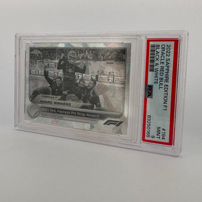 PSA 9 - 02/15 - Oracle Red Bull Racing #194 - Sapphire Edition - Black & White