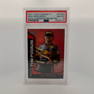 PSA 10 - 11/25 - Max Verstappen #PTPMV - Path To The Podium - Orange Refractor