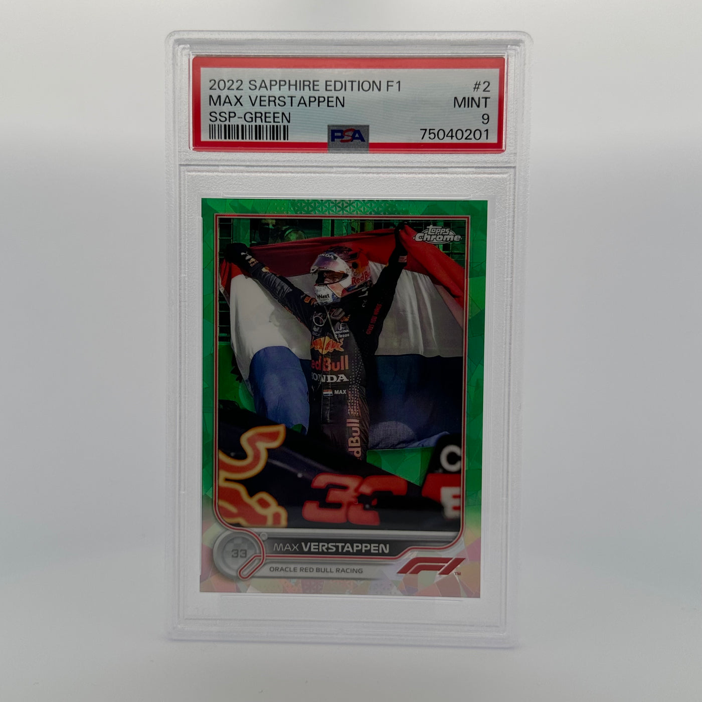 PSA 9 - /75 - MAX VERSTAPPEN #2 - SAPPHIRE EDITION - SSP - GREE