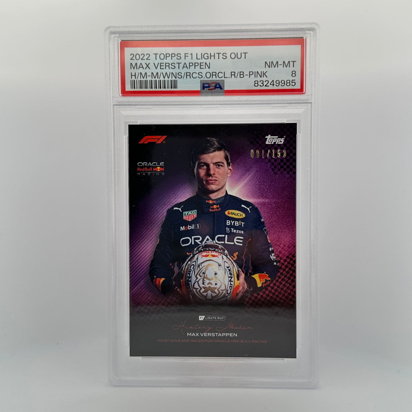 PSA 8 - /150 - Max Verstappen - History Maker - Pink