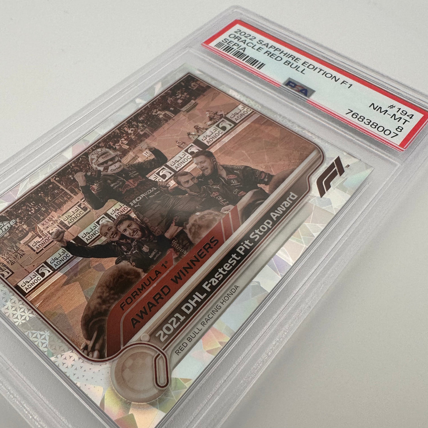 PSA 8 - 034/100 - ORACLE RED BULL RACING #194 - SAPPHIRE EDITION - SEPIA