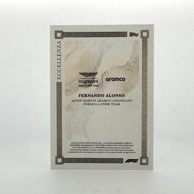 1/1 Gold Fernando Alonso - 2023 Topps Eccellenza - Driver Profile