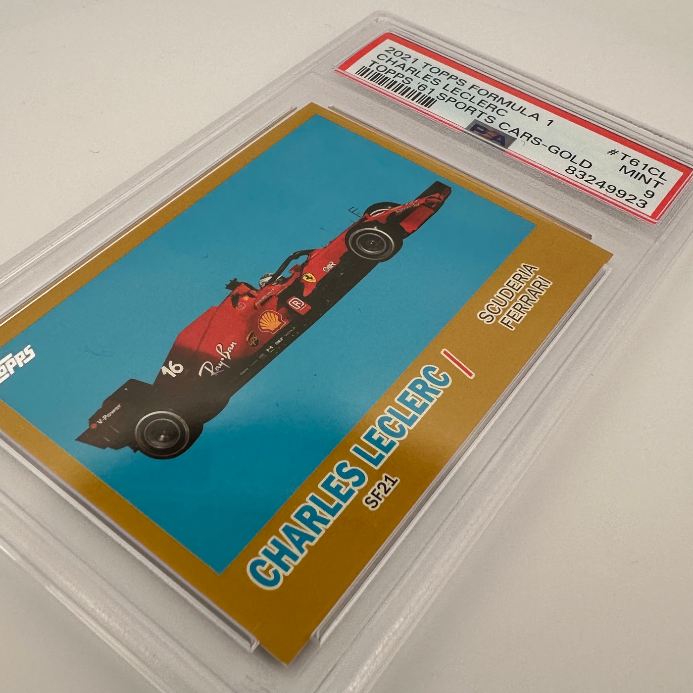 PSA 9 - 30/50 - Charles Leclerc #T61CL - 1961 Sports Cars - Gold