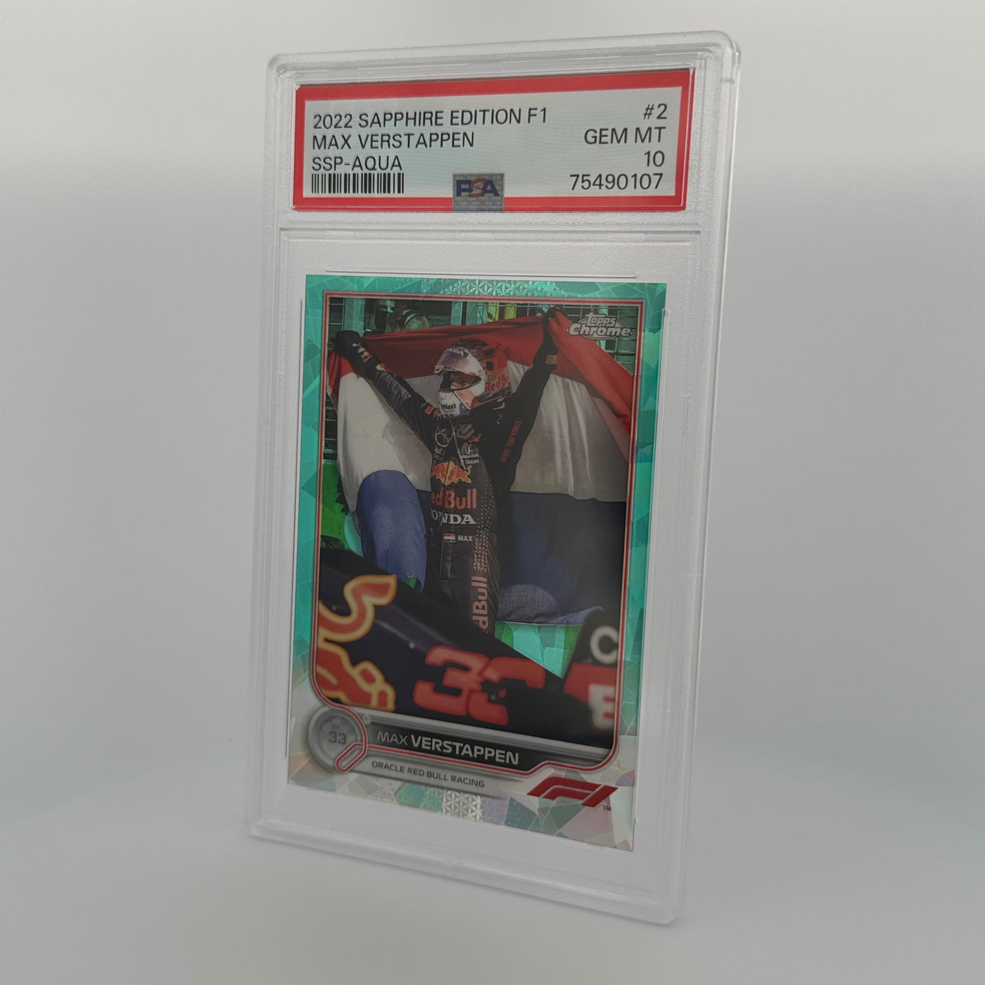 PSA 10 - /99 - MAX VERSTAPPEN #2 - SAPPHIRE EDITION - SSP - AQUA