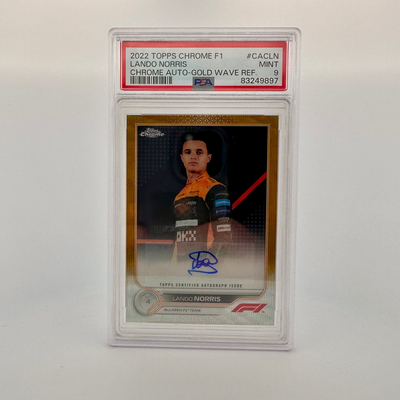 PSA 9 - 13/50 - Lando Norris #CACLN - Gold Wave Refractor - Autographs