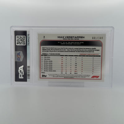 PSA 9 - /100 -   SAPPHIRE EDITION 2 MAX VERSTAPPEN SSP-SEPIA