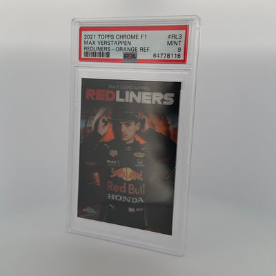 PSA 9 - 10/25 - MAX VERSTAPPEN #RL3 - REDLINERS - ORANGE REFRACTOR