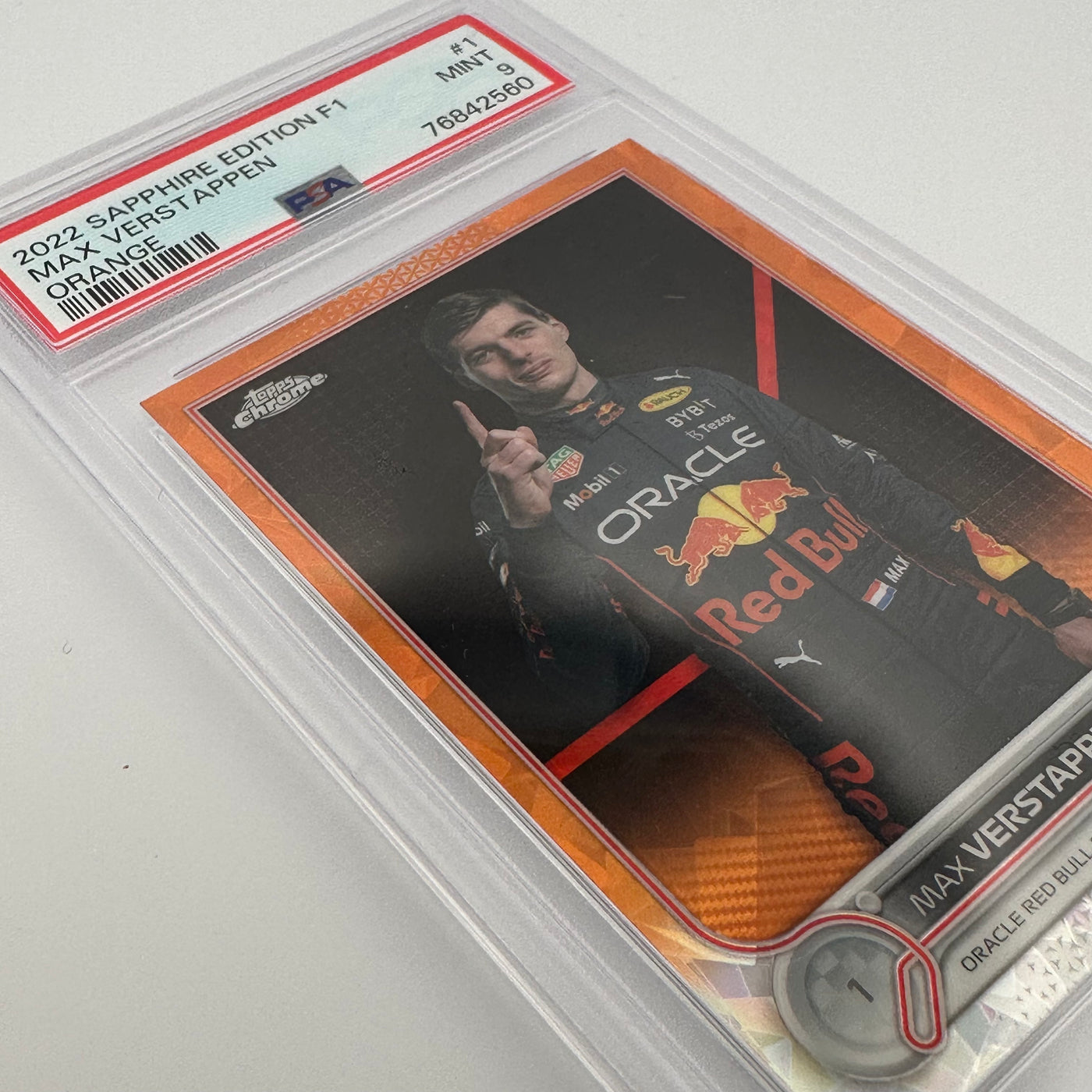 PSA 9 - 25/25 - MAX VERSTAPPEN #1 - SAPPHIRE EDITION - ORANGE